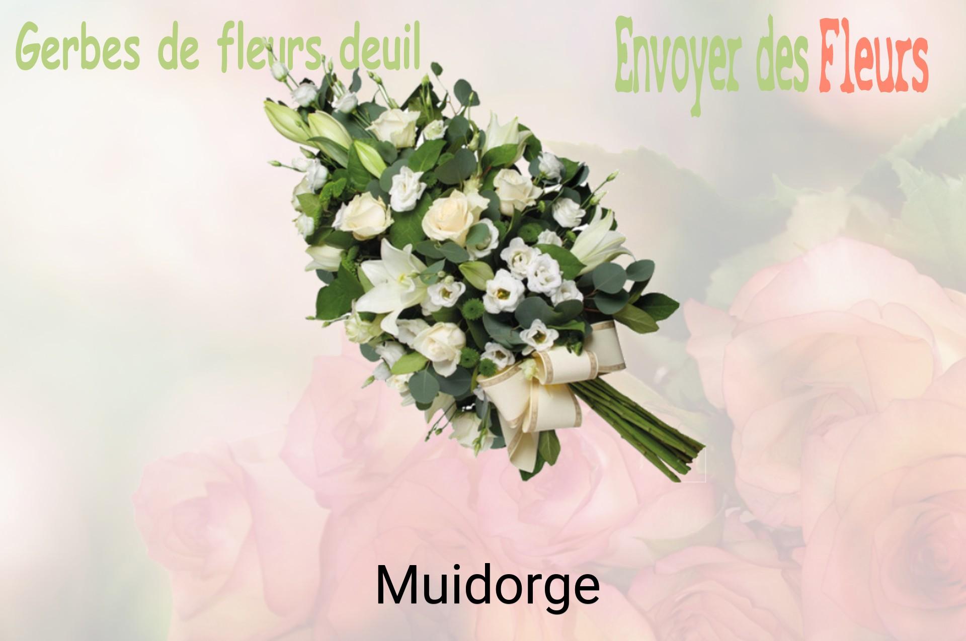 Gerbe de fleurs de deuil livrée à Muidorge